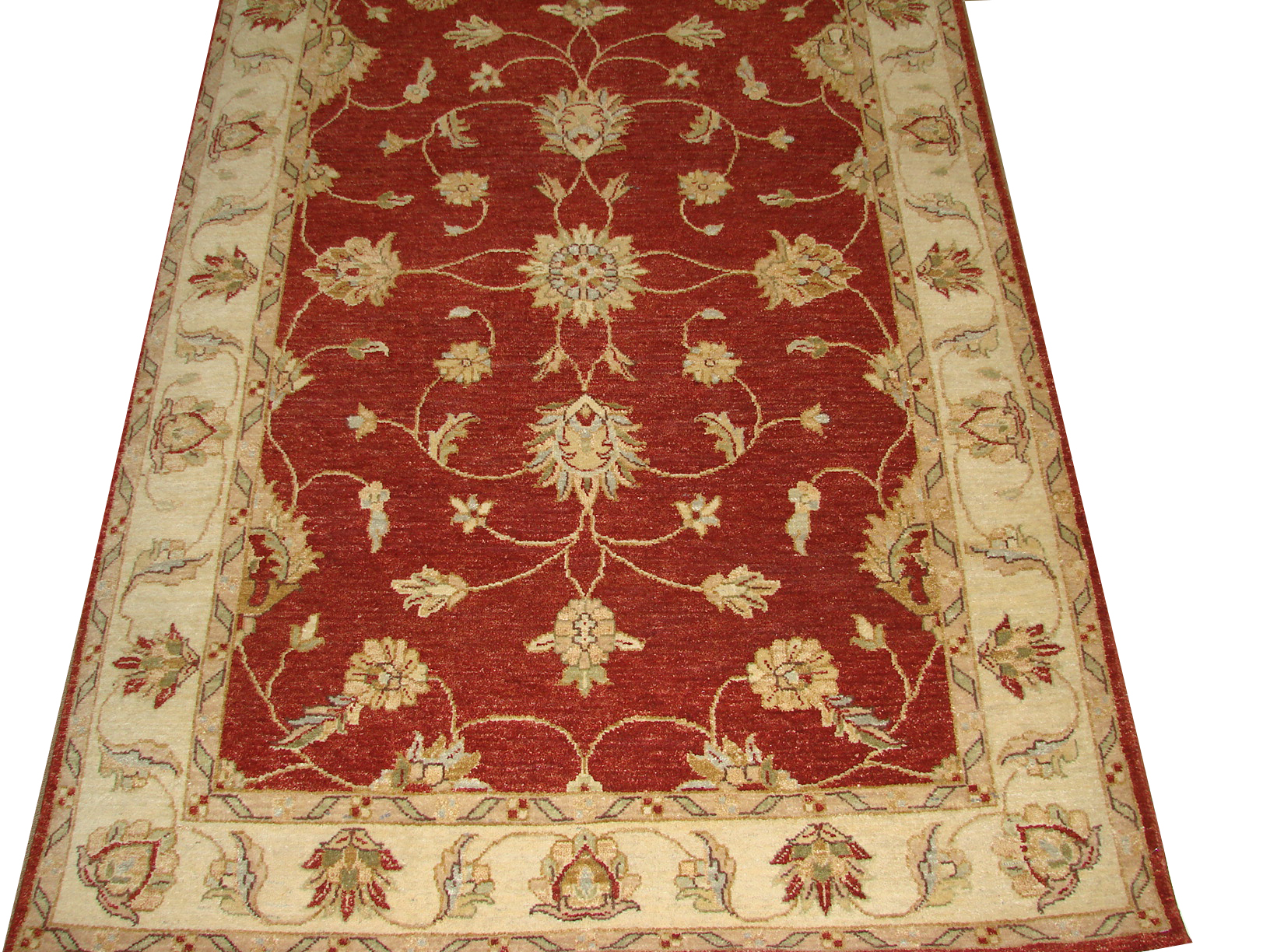 Clearance & Discount Rugs Sultan 14707 Red - Burgundy & Ivory - Beige Hand Knotted Rug