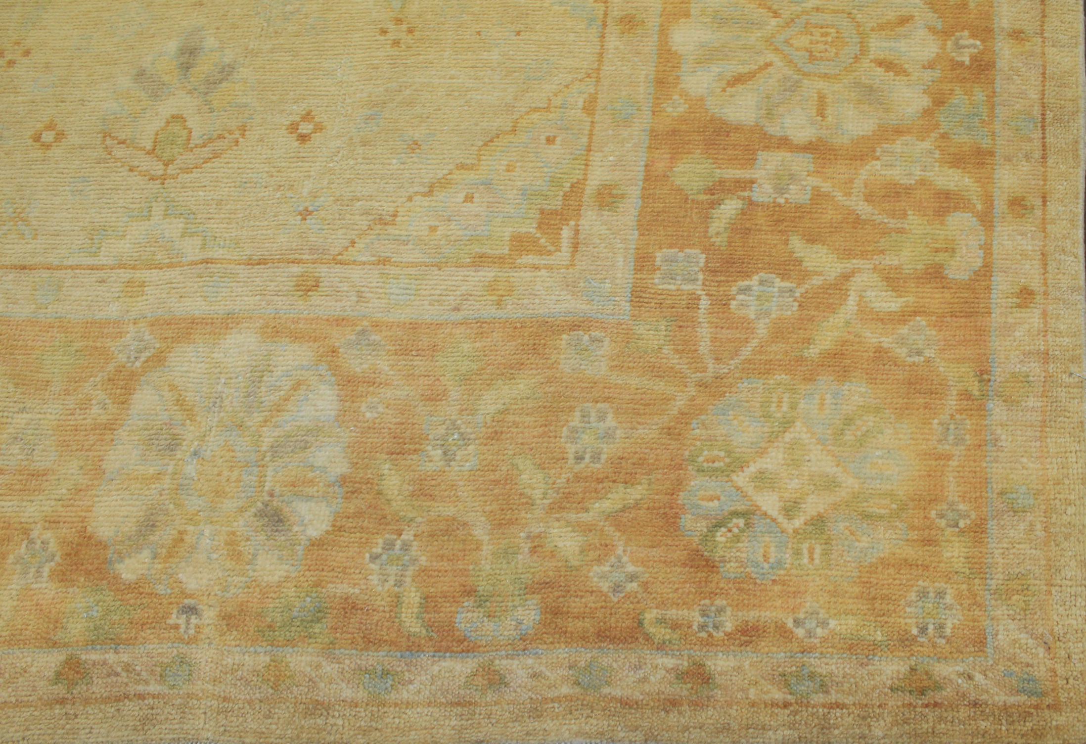 Clearance & Discount Rugs TKnot 14859 Lt. Gold - Gold & Rust - Orange Hand Knotted Rug