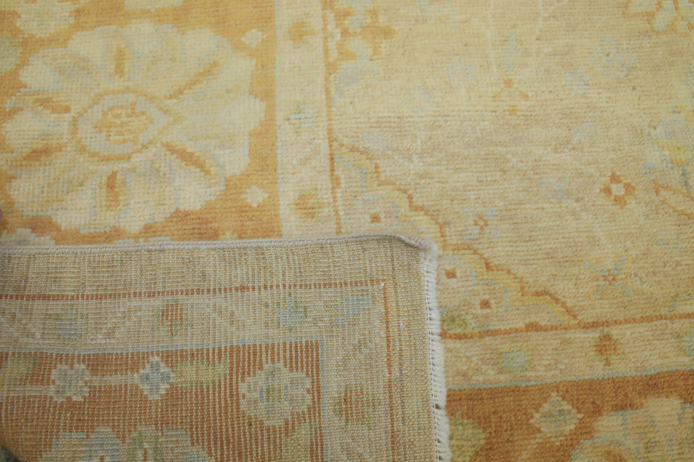 Clearance & Discount Rugs TKnot 14859 Lt. Gold - Gold & Rust - Orange Hand Knotted Rug