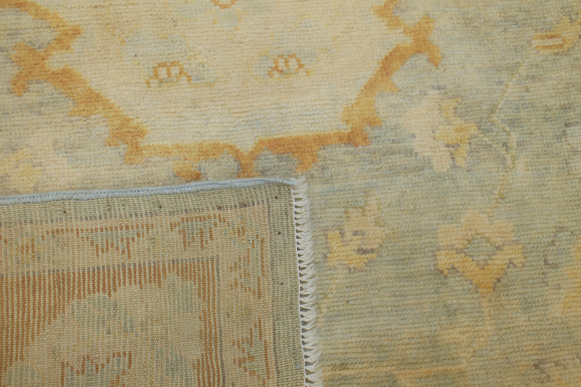 Clearance & Discount Rugs Tknot 14860 Lt. Blue - Blue & Rust - Orange Hand Knotted Rug