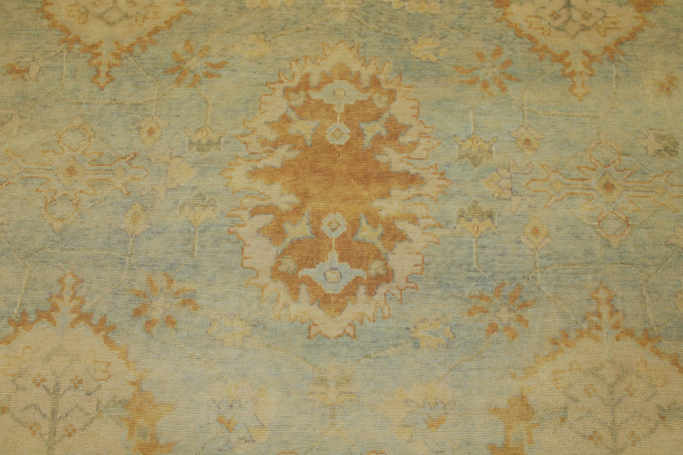 Clearance & Discount Rugs Tknot 14860 Lt. Blue - Blue & Rust - Orange Hand Knotted Rug