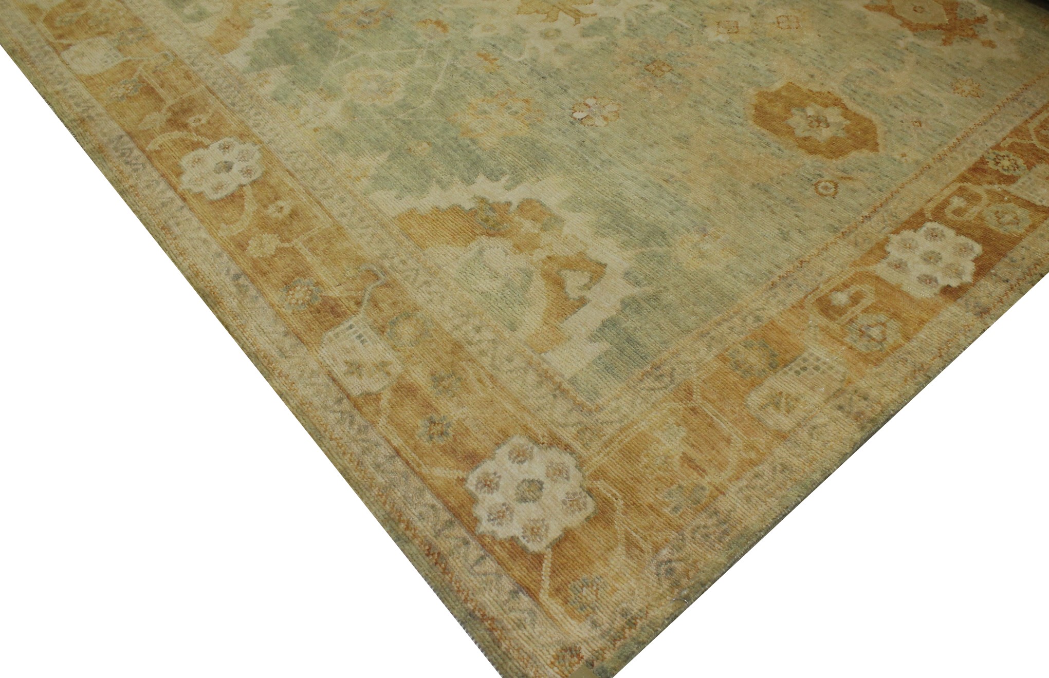 Clearance & Discount Rugs Tknot 14861 Lt. Blue - Blue & Rust - Orange Hand Knotted Rug