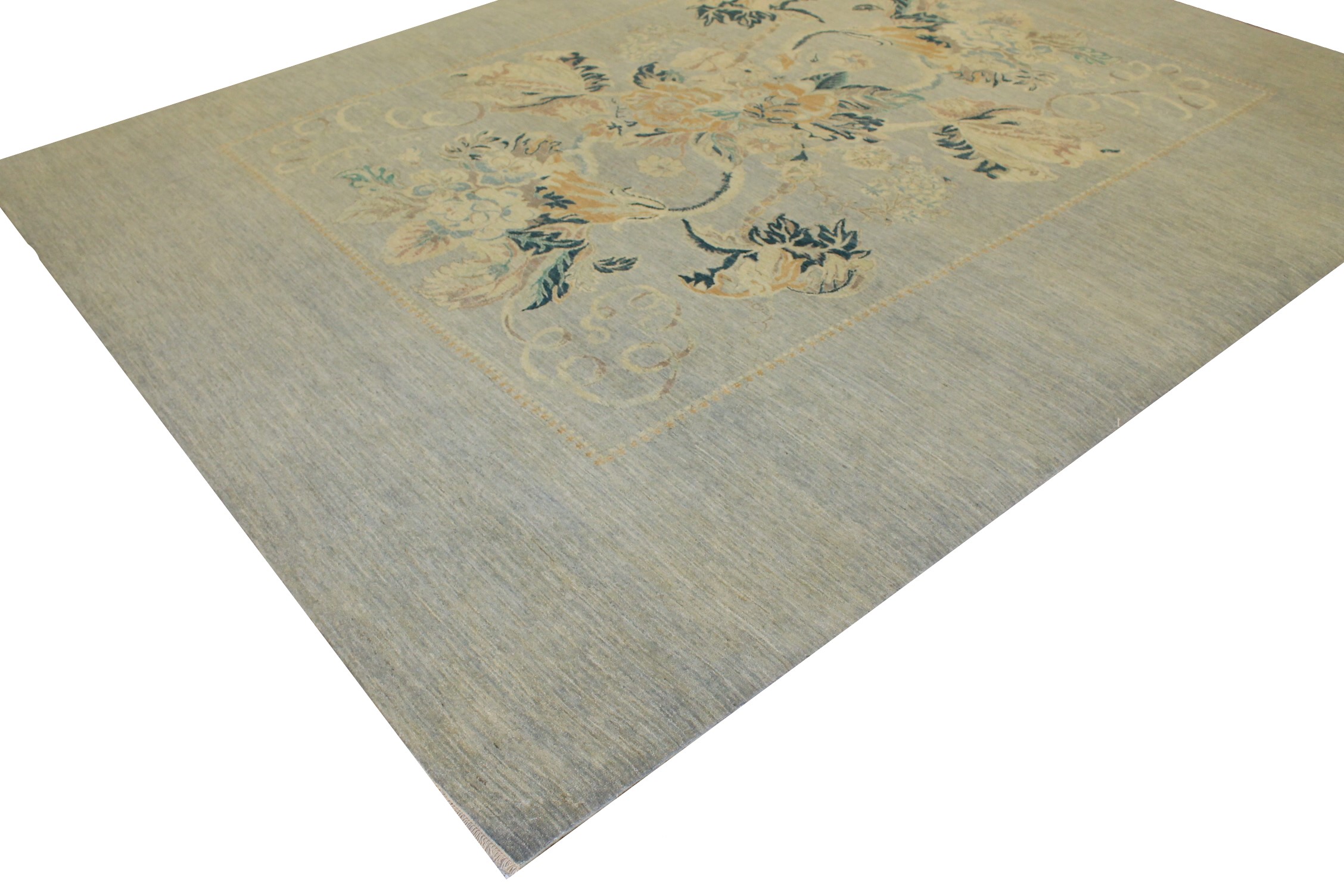 Clearance & Discount Rugs Heer 14934 Lt. Blue - Blue & Camel - Taupe Hand Knotted Rug