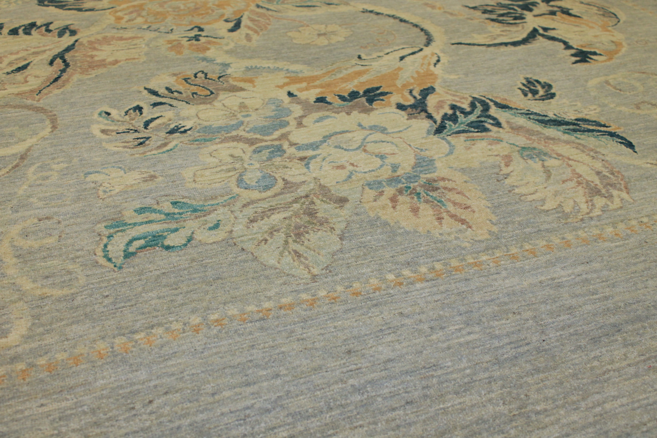 Clearance & Discount Rugs Heer 14934 Lt. Blue - Blue & Camel - Taupe Hand Knotted Rug