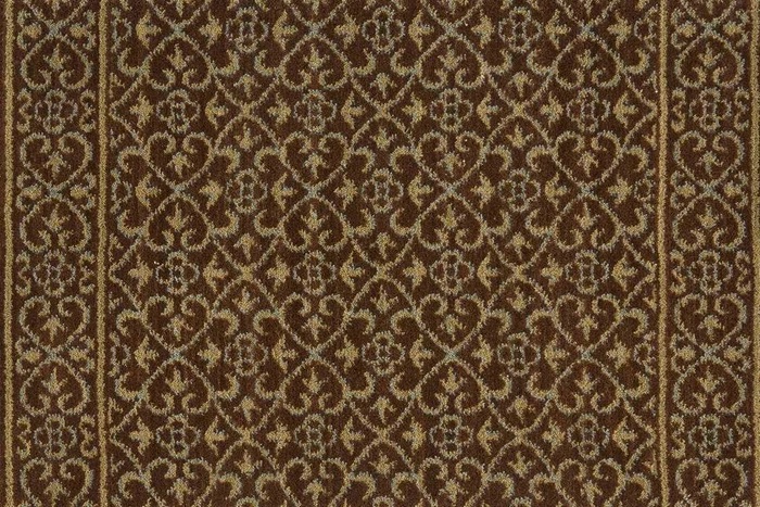 Hall & Stair Runner Rugs CHATEAU REIMS RM21 Brownstone Lt. Brown - Chocolate & Ivory - Beige Machine Made Rug