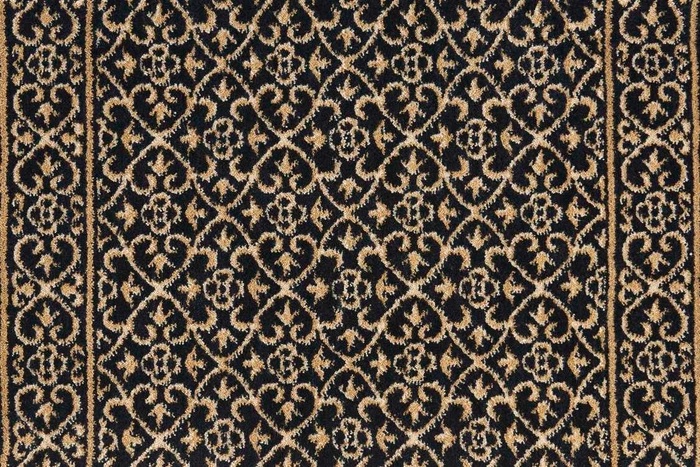 Hall & Stair Runner Rugs CHATEAU REIMS RM 21 Onyx Black - Charcoal & Ivory - Beige Machine Made Rug