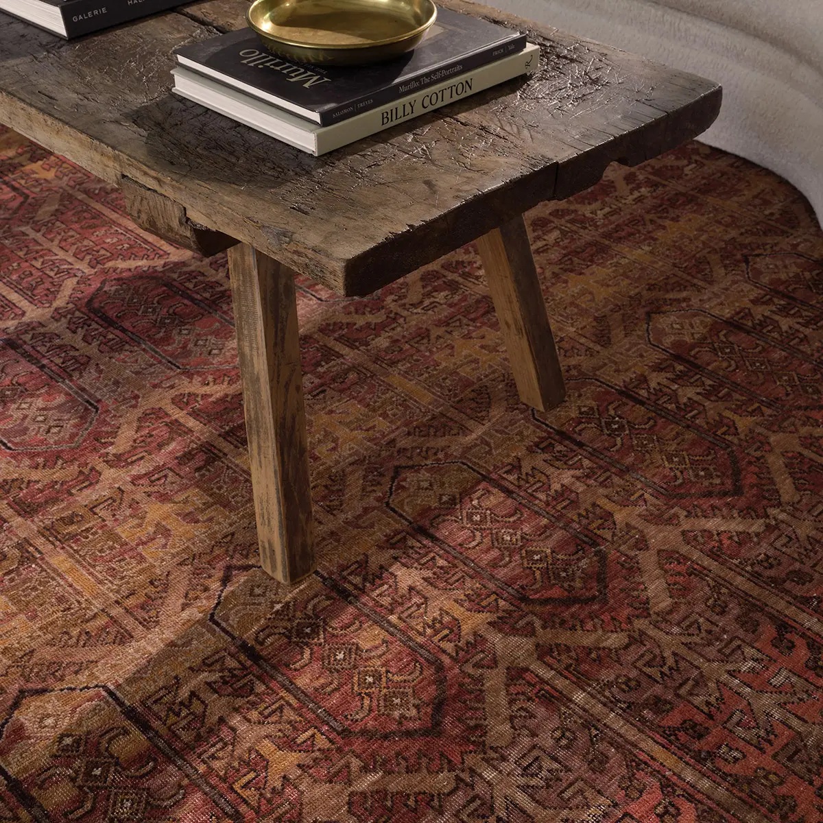 Antique Style Rugs Someplace in Time SPT24 Red - Burgundy & Rust - Orange Hand Knotted Rug