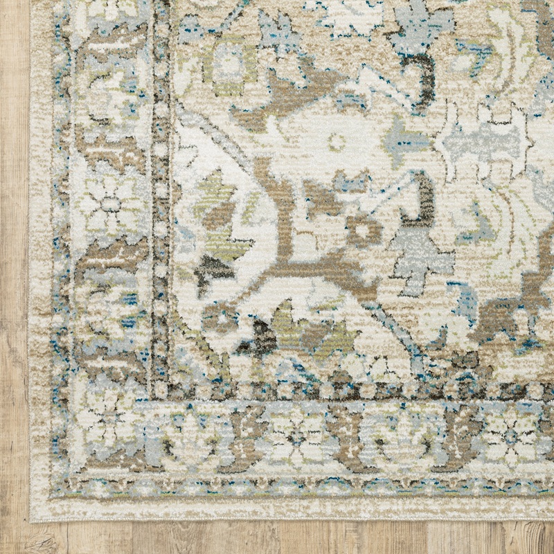 Traditional & Oriental Rugs Andorra 9818G Ivory - Beige Machine Made Rug