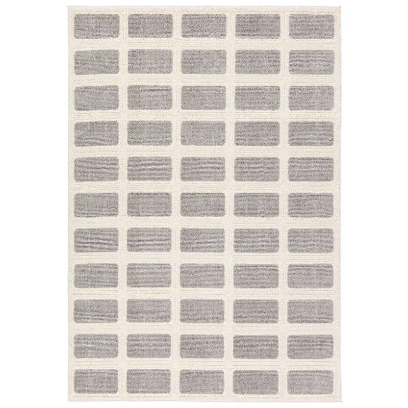 Casual Rugs & Solid Rugs Composure CMP03 Ivory - Beige & Lt. Grey - Grey Machine Made Rug