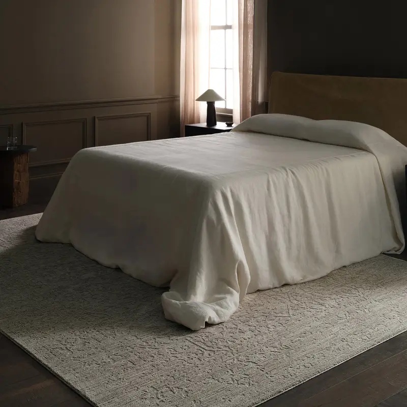 Casual Rugs & Solid Rugs Serenita SRE02 Ivory - Beige Machine Made Rug