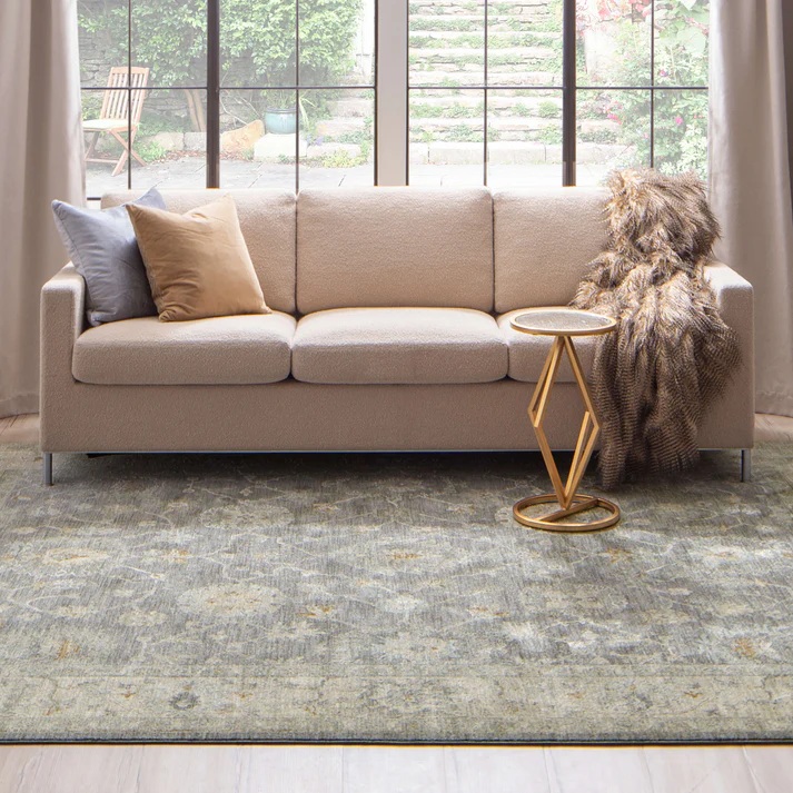 Oushak Rugs Adalia Dark Gray RG850-078 Lt. Grey - Grey Machine Made Rug