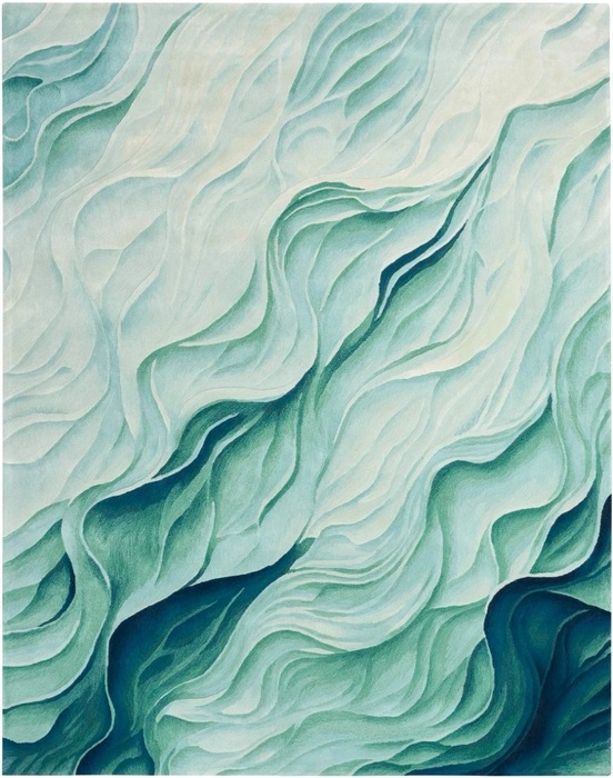 Contemporary Rugs & Transitional Rugs Prismatic PRS42 Green & Lt. Green Hand Knotted Rug