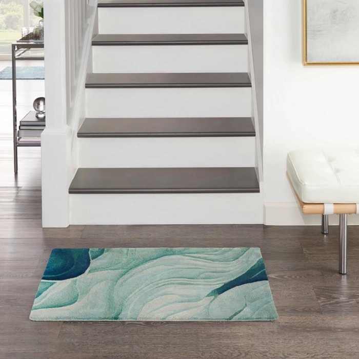 Contemporary Rugs & Transitional Rugs Prismatic PRS42 Green & Lt. Green Hand Knotted Rug