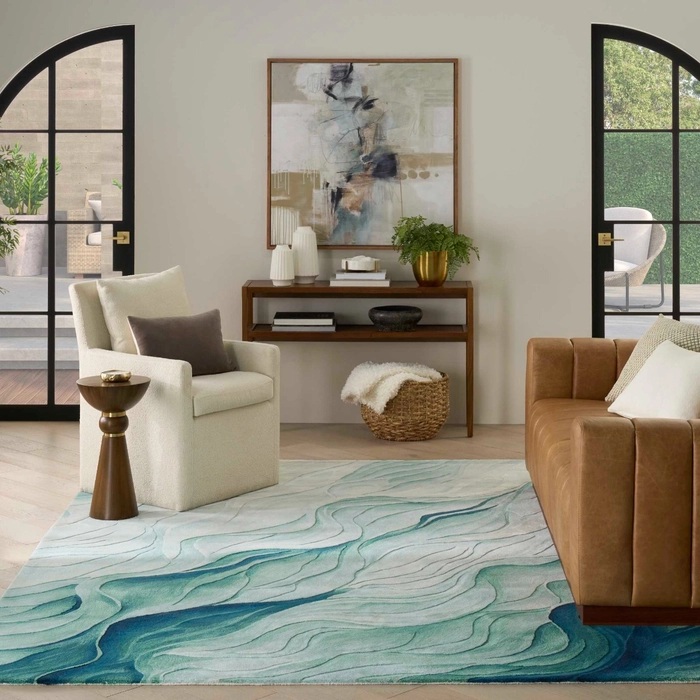 Contemporary Rugs & Transitional Rugs Prismatic PRS42 Green & Lt. Green Hand Knotted Rug
