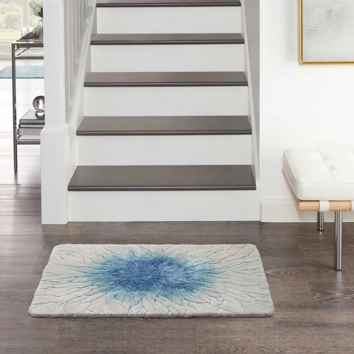 Contemporary Rugs & Transitional Rugs Prismatic PRS39 Lt. Blue - Blue Hand Tufted Rug