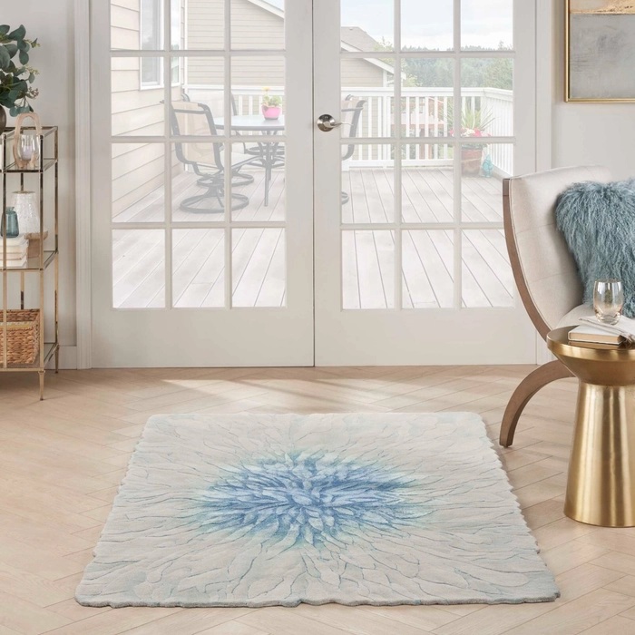 Contemporary Rugs & Transitional Rugs Prismatic PRS39 Lt. Blue - Blue Hand Tufted Rug