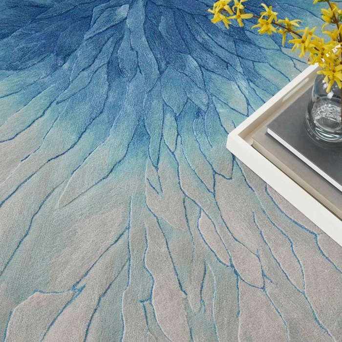 Contemporary Rugs & Transitional Rugs Prismatic PRS39 Lt. Blue - Blue Hand Tufted Rug