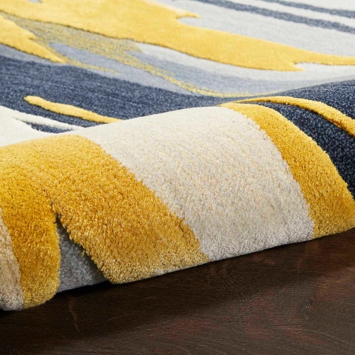 Contemporary Rugs & Transitional Rugs Prismatic PRS24 Lt. Grey - Grey & Lt. Gold - Gold Hand Tufted Rug