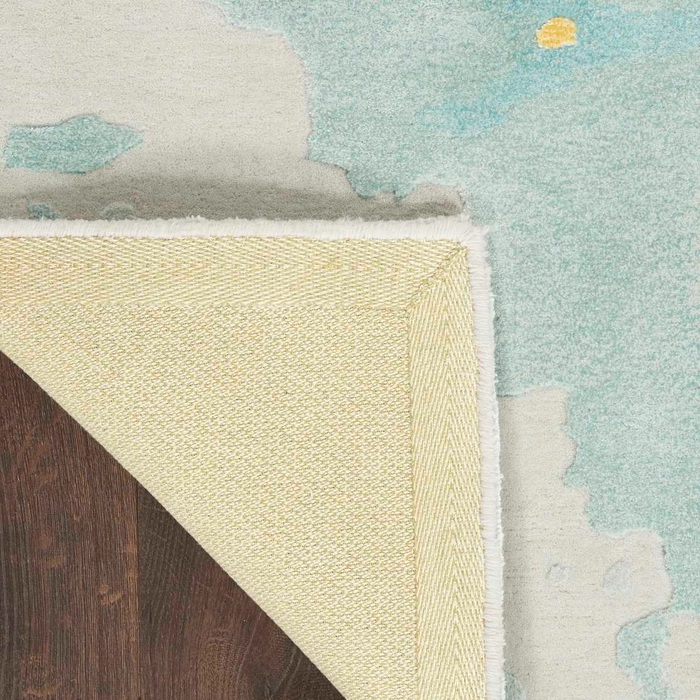 Contemporary Rugs & Transitional Rugs Prismatic PRS26 Lt. Blue - Blue & Lt. Gold - Gold Hand Tufted Rug