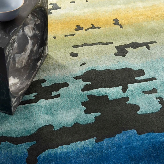 Contemporary Rugs & Transitional Rugs Prismatic PRS23 Black - Charcoal & Multi Hand Tufted Rug