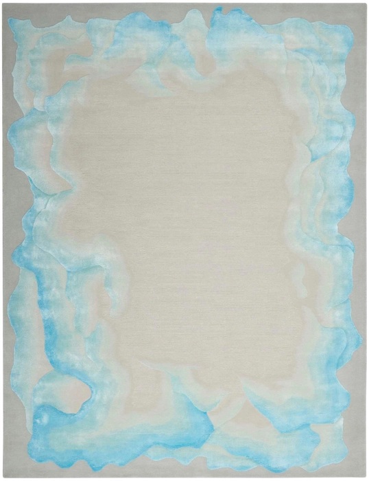 Contemporary Rugs & Transitional Rugs Prismatic PRS22 Lt. Grey - Grey & Lt. Blue - Blue Hand Tufted Rug