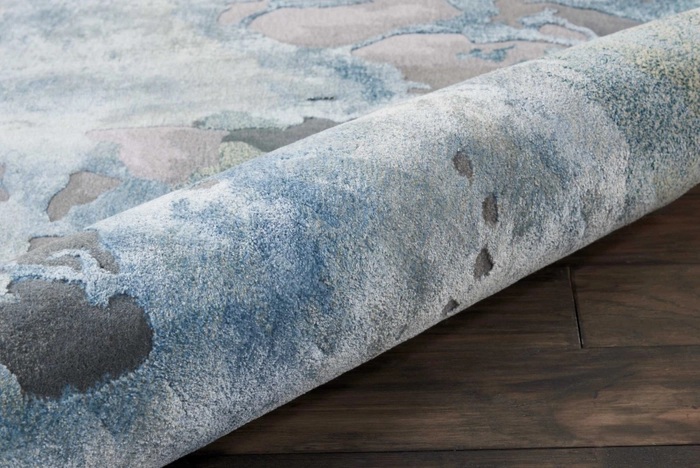 Contemporary Rugs & Transitional Rugs Prismatic PRS14 Lt. Grey - Grey & Lt. Blue - Blue Hand Tufted Rug