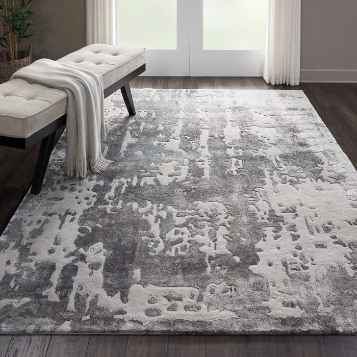 Contemporary Rugs & Transitional Rugs Prismatic PRS12 Lt. Grey - Grey Hand Tufted Rug