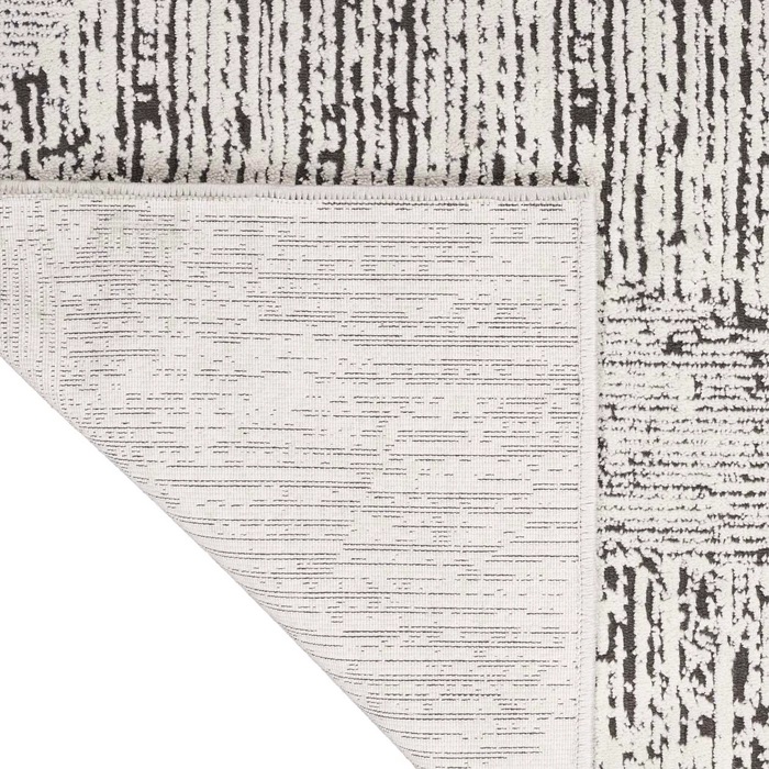 Contemporary Rugs & Transitional Rugs Irradiant Abstract Calvin Klein IRR01 Cream Black Ivory - Beige & Black - Charcoal Machine Made Rug