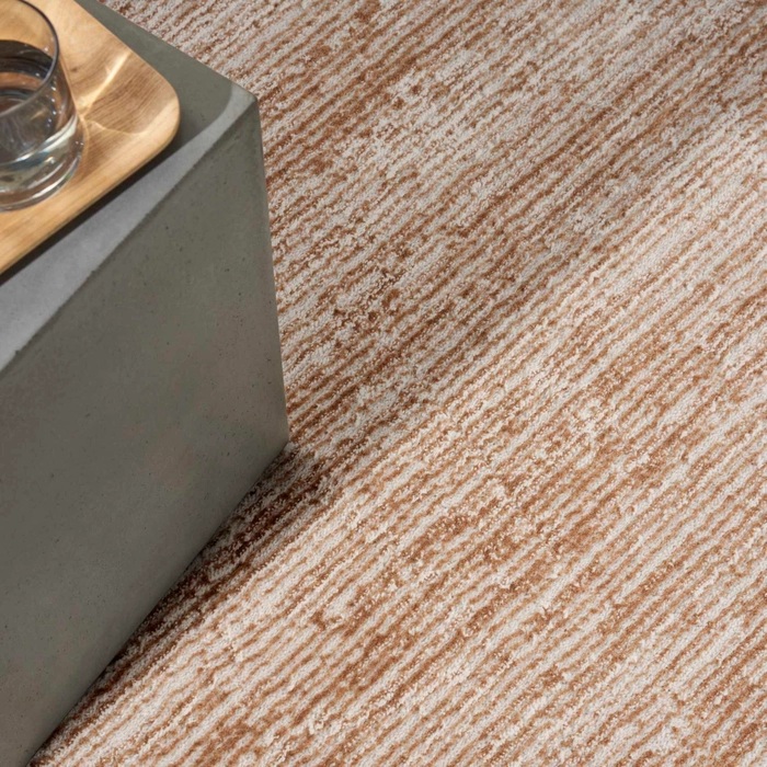 Contemporary Rugs & Transitional Rugs Irradiant Abstract Calvin Klein IRR03 Rose Gold Lt. Gold - Gold & Red - Burgundy Machine Made Rug
