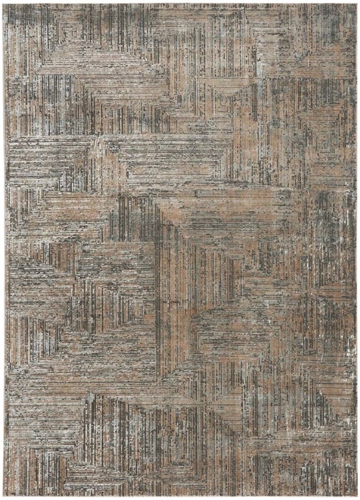 Contemporary Rugs & Transitional Rugs Irradiant Abstract Calvin Klein IRR01 Black Ivory Black - Charcoal & Ivory - Beige Machine Made Rug