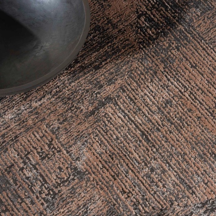 Contemporary Rugs & Transitional Rugs Irradiant Abstract Calvin Klein IRR01 Black Ivory Black - Charcoal & Ivory - Beige Machine Made Rug