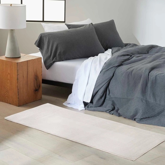 Casual Rugs & Solid Rugs Irradiant Abstract Calvin Klein IRR02 Ivory Ivory - Beige Machine Made Rug