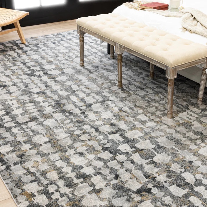 Contemporary Rugs & Transitional Rugs Tryst Collection Portfolio Granite Lt. Grey - Grey Machine Made Rug