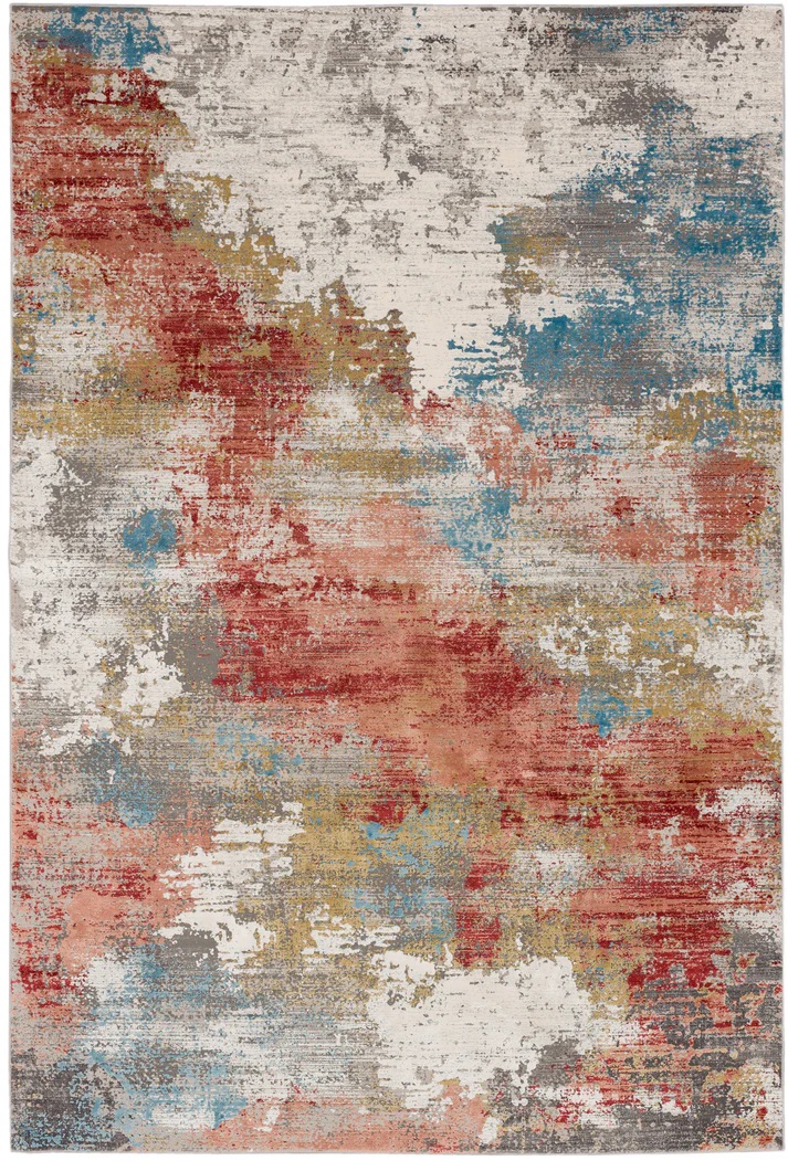 Contemporary Rugs & Transitional Rugs Tryst Collection Nuvole Multi Multi Machine Made Rug