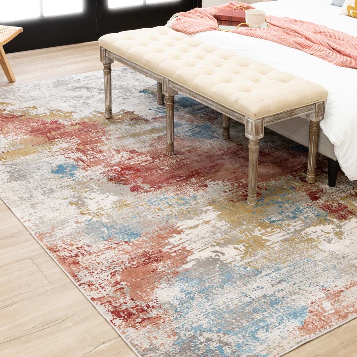 Contemporary Rugs & Transitional Rugs Tryst Collection Nuvole Multi Multi Machine Made Rug