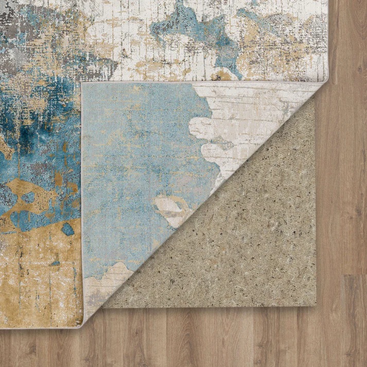 Contemporary Rugs & Transitional Rugs Tryst Collection Nuvole Grey Blue Lt. Blue - Blue & Lt. Grey - Grey Machine Made Rug