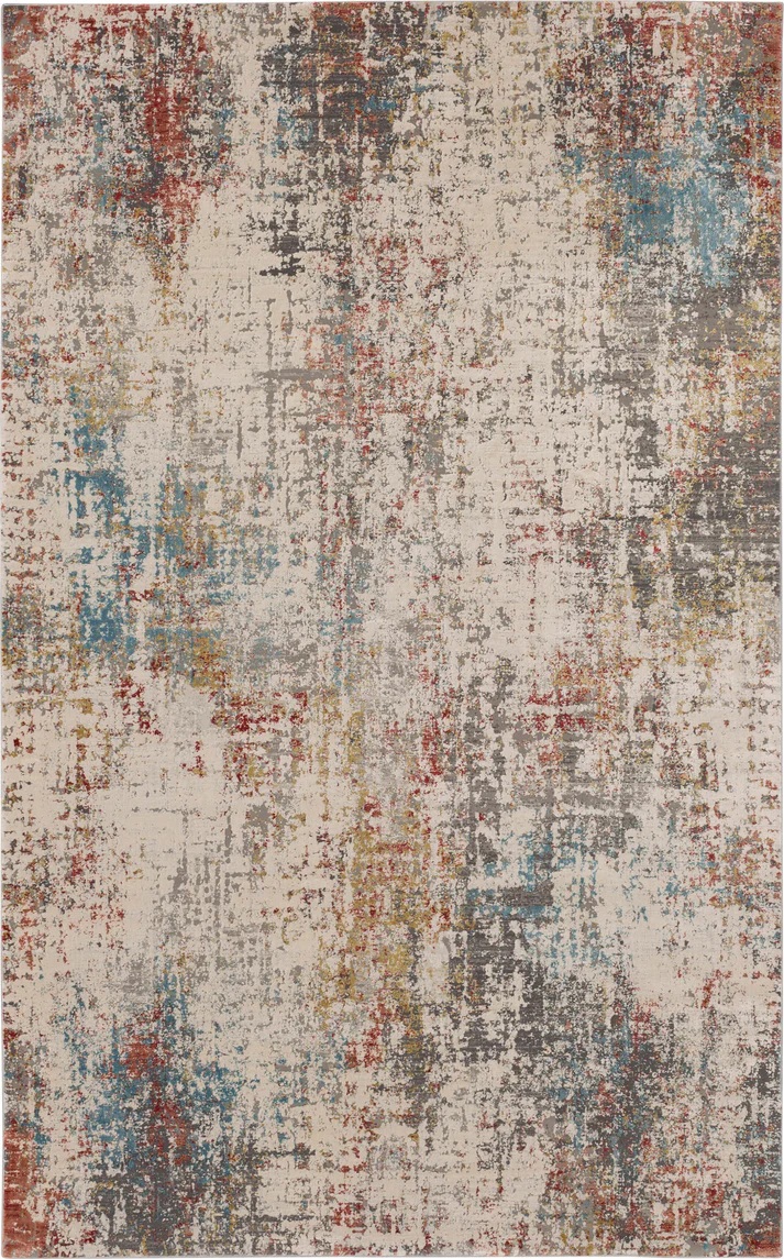 Contemporary Rugs & Transitional Rugs Tryst Collection Marseille Multi Ivory - Beige & Multi Machine Made Rug