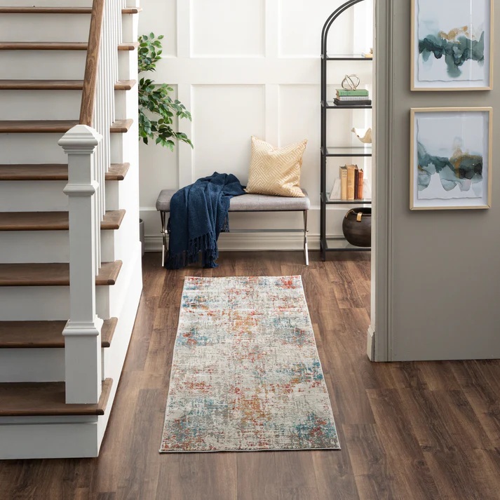 Contemporary Rugs & Transitional Rugs Tryst Collection Marseille Multi Ivory - Beige & Multi Machine Made Rug