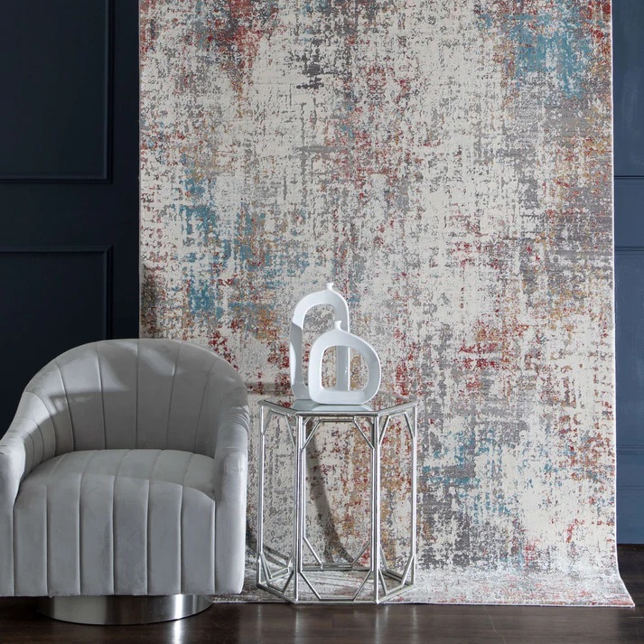Contemporary Rugs & Transitional Rugs Tryst Collection Marseille Multi Ivory - Beige & Multi Machine Made Rug