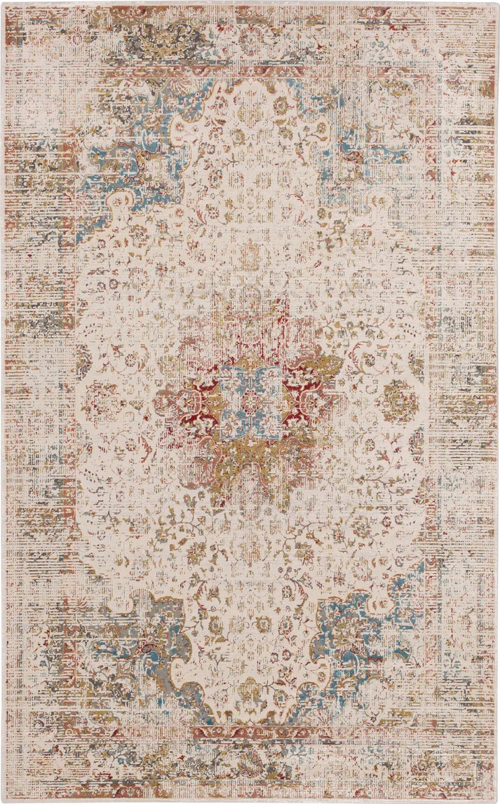 Contemporary Rugs & Transitional Rugs Tryst Collection Dorset Multi Ivory - Beige & Multi Machine Made Rug