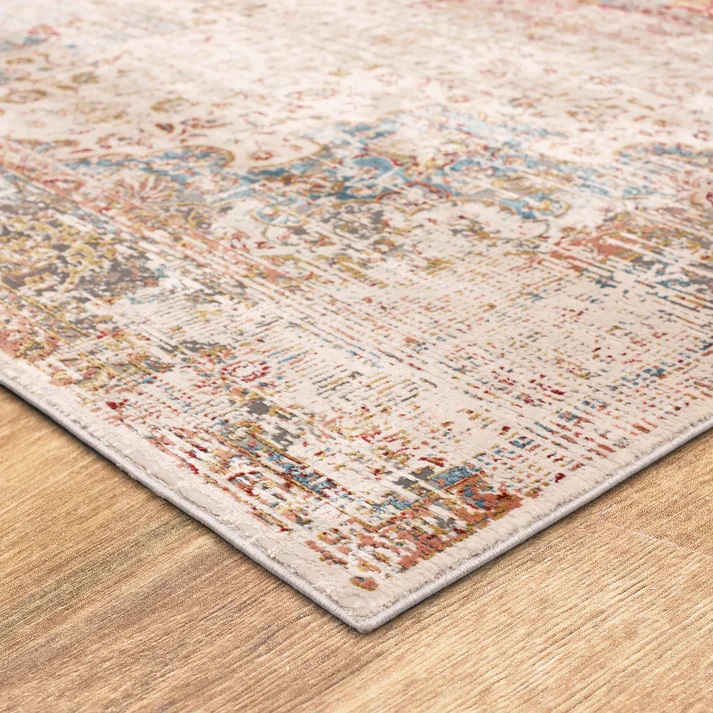 Contemporary Rugs & Transitional Rugs Tryst Collection Dorset Multi Ivory - Beige & Multi Machine Made Rug