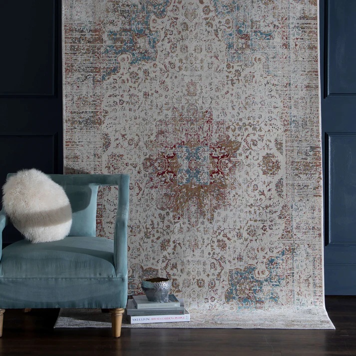 Contemporary Rugs & Transitional Rugs Tryst Collection Dorset Multi Ivory - Beige & Multi Machine Made Rug