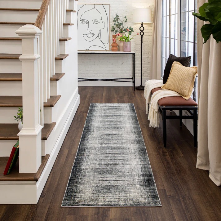 Contemporary Rugs & Transitional Rugs Tryst Collection Turin Anthracite Ivory - Beige & Black - Charcoal Machine Made Rug