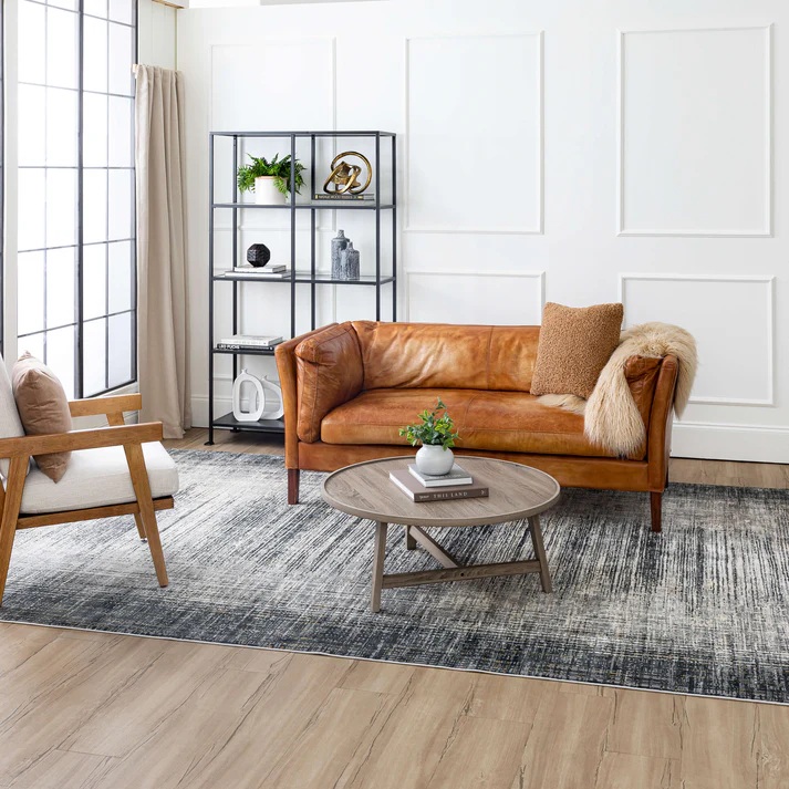 Contemporary Rugs & Transitional Rugs Tryst Collection Turin Anthracite Ivory - Beige & Black - Charcoal Machine Made Rug