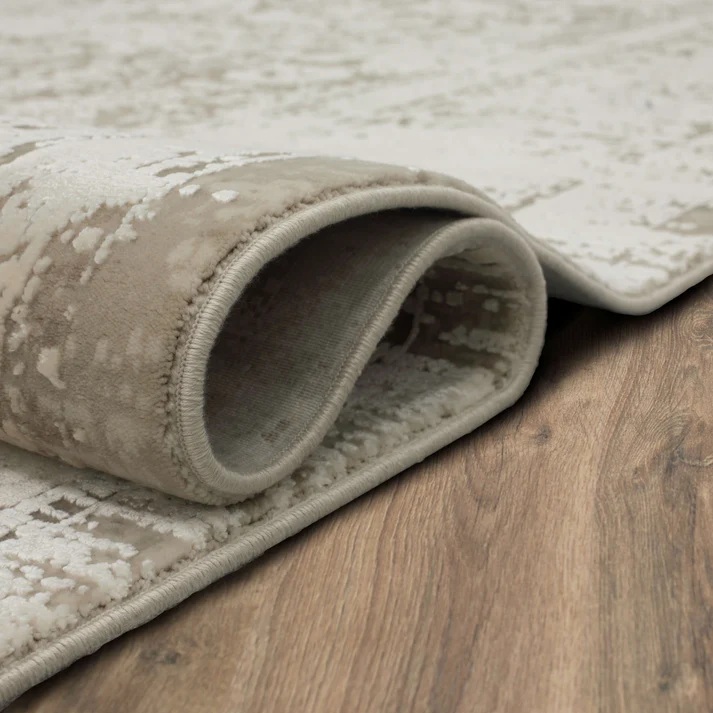 Contemporary Rugs & Transitional Rugs Tryst Collection Vincci Cream Ivory - Beige & Camel - Taupe Machine Made Rug