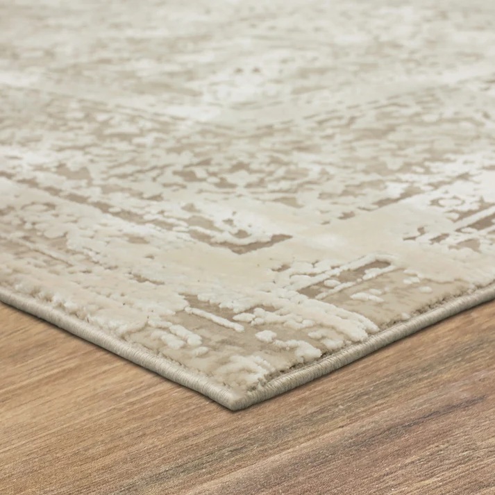 Contemporary Rugs & Transitional Rugs Tryst Collection Vincci Cream Ivory - Beige & Camel - Taupe Machine Made Rug