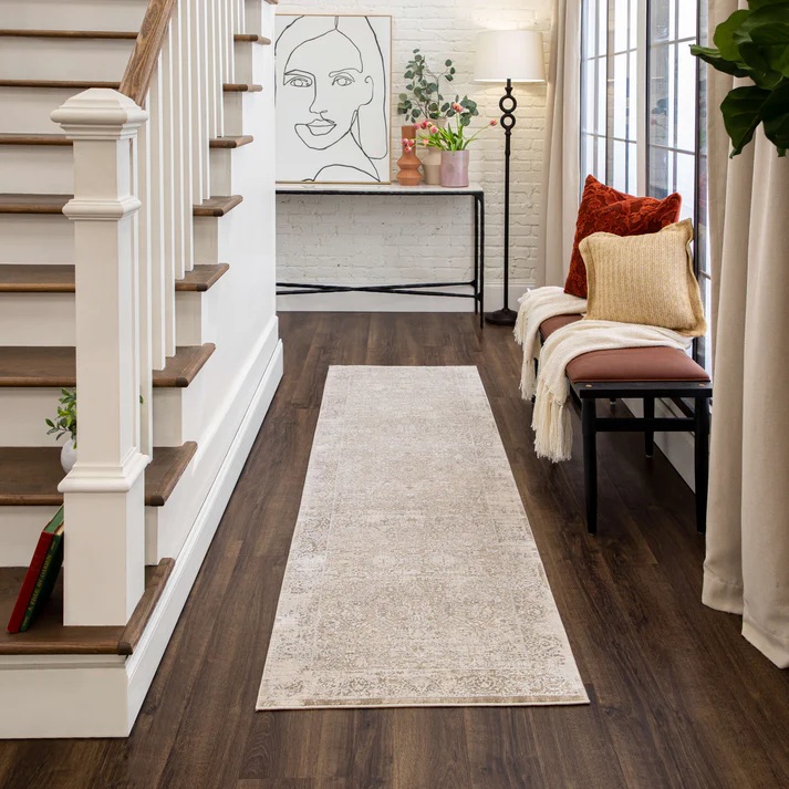 Contemporary Rugs & Transitional Rugs Tryst Collection Vincci Cream Ivory - Beige & Camel - Taupe Machine Made Rug