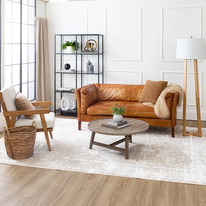 Contemporary Rugs & Transitional Rugs Tryst Collection Vincci Cream Ivory - Beige & Camel - Taupe Machine Made Rug