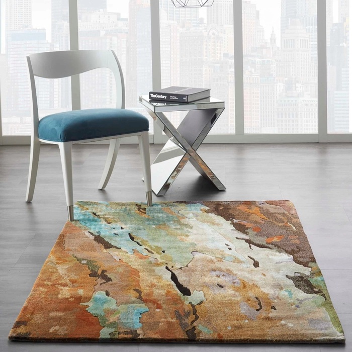 Contemporary Rugs & Transitional Rugs Prismatic PRS09 Camel - Taupe & Multi Hand Tufted Rug
