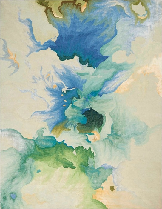 Contemporary Rugs & Transitional Rugs Prismatic PRS16 Lt. Blue - Blue & Lt. Green Hand Tufted Rug